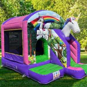 Unicorn springkussen huren